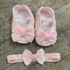 Pink Baby Shoes with Bow